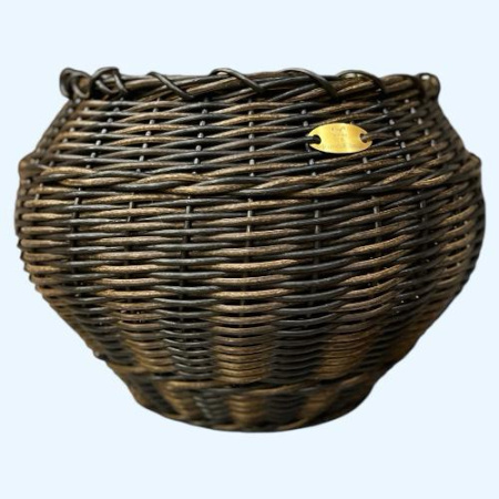 Кашпо из искусственного ротанга чугунок двухцветный 12 литров